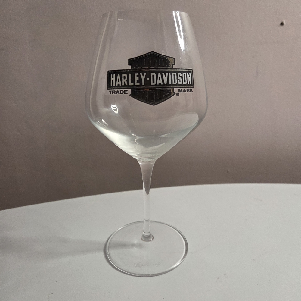Harley Davidson Wine Glass